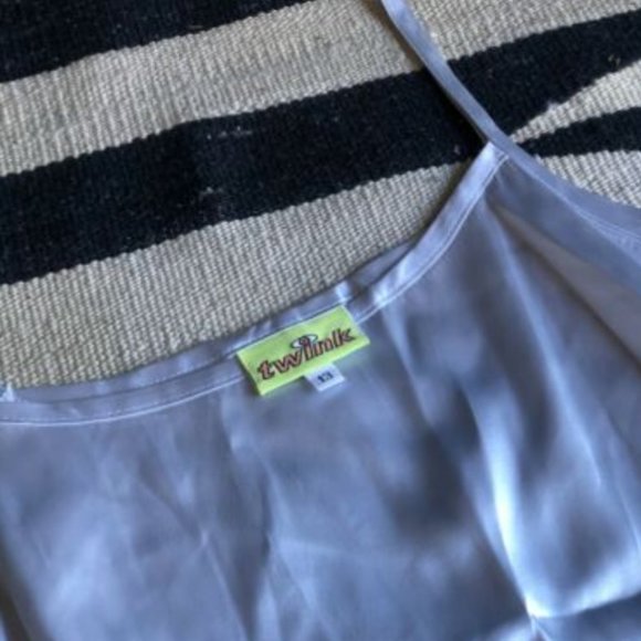 1990’s Vintage Satin Icy Blue Dress - Picture 2 of 8